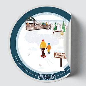 Autocollant/Sticker du Québec - Outaouais (Hiver)