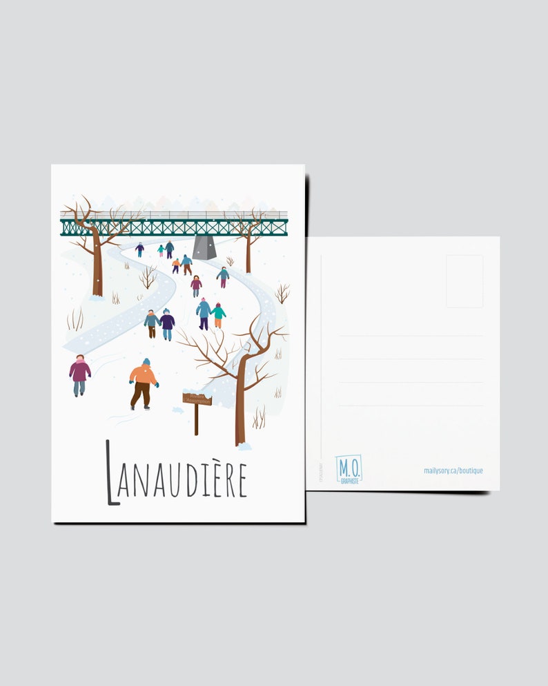 Quebec Postcard Illustration Lanaudière image 1