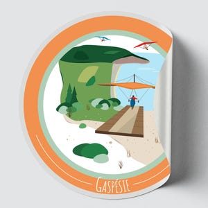 Autocollant/Sticker du Québec - Gaspésie (Mont Saint-Pierre)