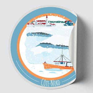 Autocollant/Sticker du Québec - Côte-Nord (Hiver)