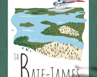 Affiche 18 x 24 la Baie-James