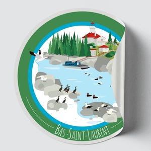 Autocollant/Sticker du Québec - Bas-Saint-Laurent (Été)