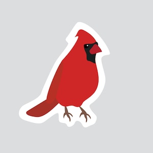 Autocollant/Sticker animaux du Québec - Cardinal