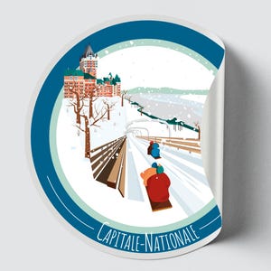 Autocollant/Sticker du Québec - Capitale-Nationale (Hiver)