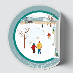 Autocollant/Sticker du Québec - Cantons-de-l'Est (Hiver)