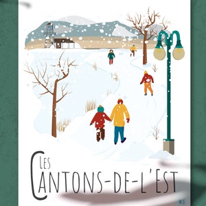 Affiche 1grand format - Les Cantons-de-l'Est (Hiver)