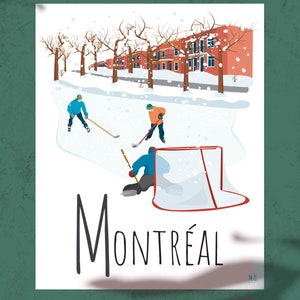 8x10 Quebec Poster, Illustration Montreal