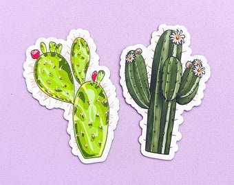 Cactus Magnet Set / Plant Magnets / Prickly Pear / Saguaro