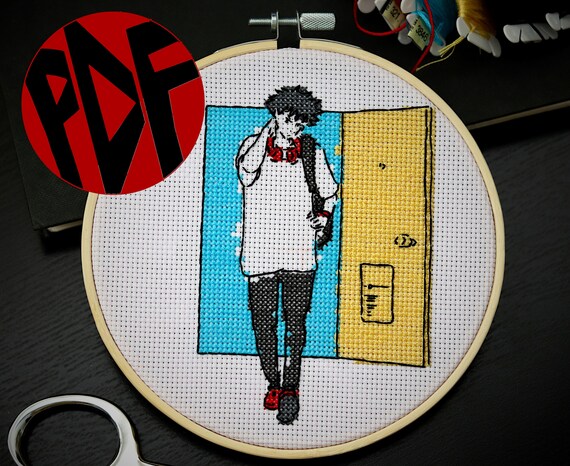 Anime Cross Stitch Pattern Pdf Megumi Fushiguro 6 Colors Only Etsy