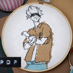 Anime Cross Stitch pdf Pattern Embroidery Pattern Pdf Instant Download JJK SG V2