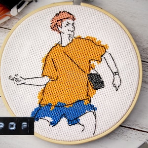 Anime Embroidery Kreuzstich pdf Muster 5 Farben DMC