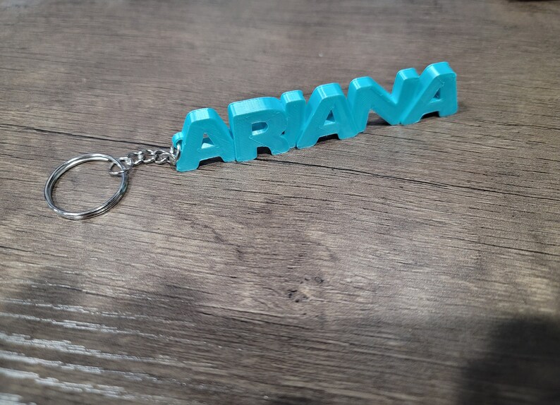 Personalized Keychain 3D Printed Keyring Custom Name - Etsy