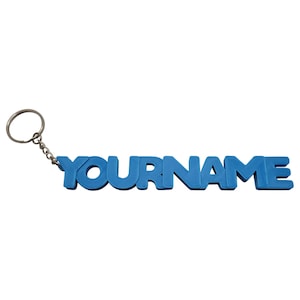 Personalized Keychain, 3D Printed Keyring, Custom Name, Personalised Party Favor, 3D Printed Keychain, Book Bag Tag, Small Gift, Bulk Gift