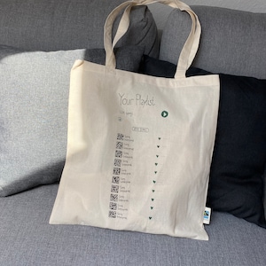 Personalisierte Tote Bag / Spotify Design / Geschenk für beste Freundin /custom receipt tote bag/likejanuary/taylor swift tote bag
