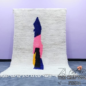 Custom Hand-Knotted Wool Moroccan Rug: Berber Area Rug