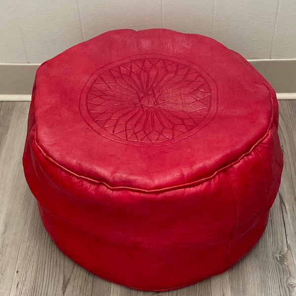Leather Ottoman Etsy