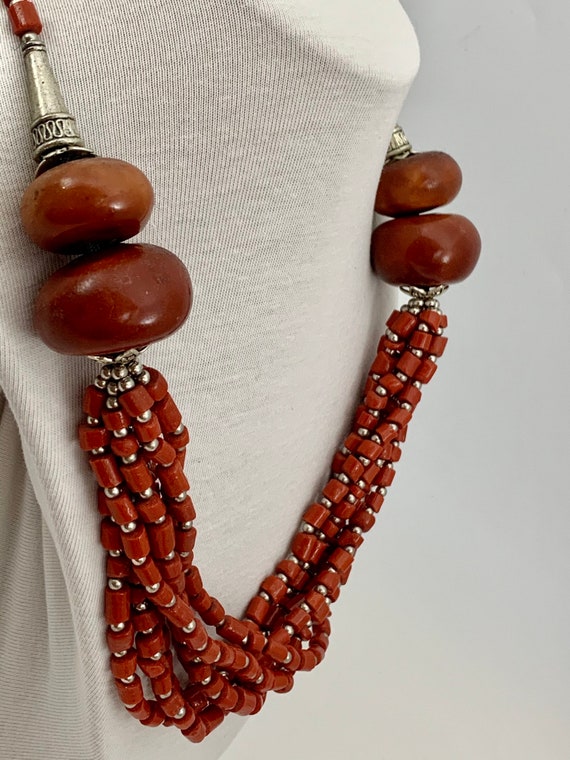 Vintage Handcrafted Moroccan Berber Necklace Trib… - image 5