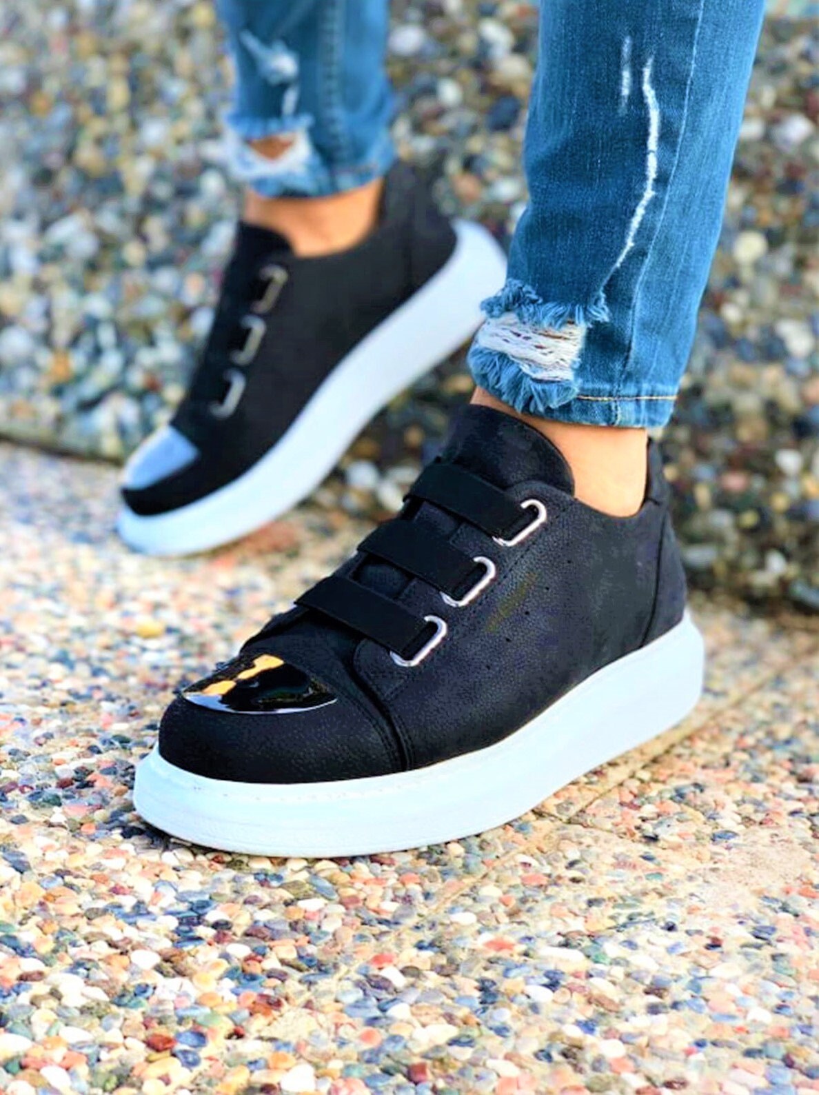 chekich blue drop sneakers