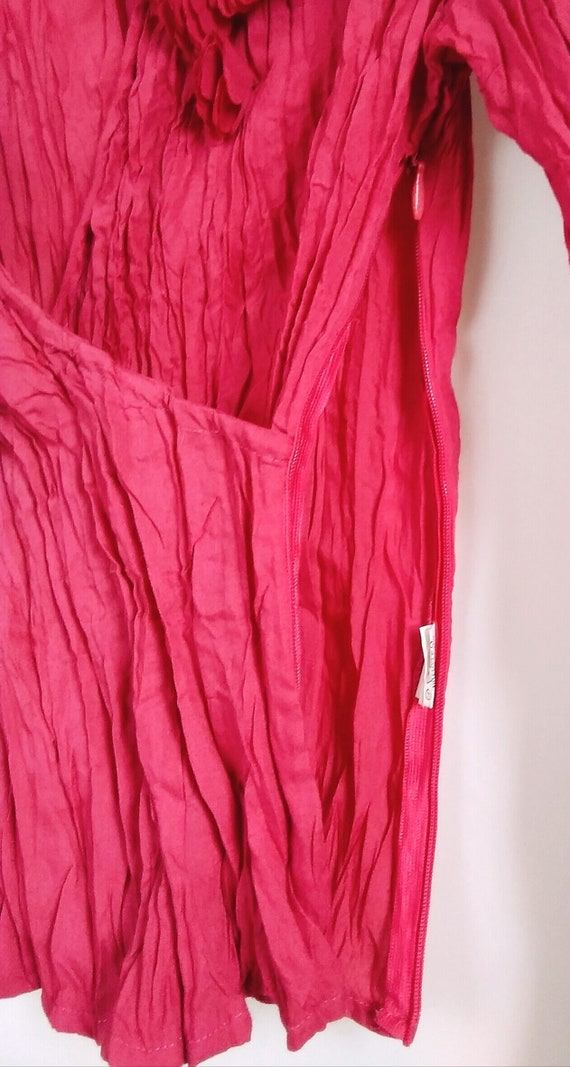 Vintage Fuschia Pink Blouse, Retro Blouse 1990's,… - image 3