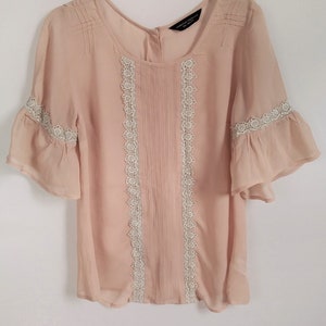 Blush pink dressy clearance tops
