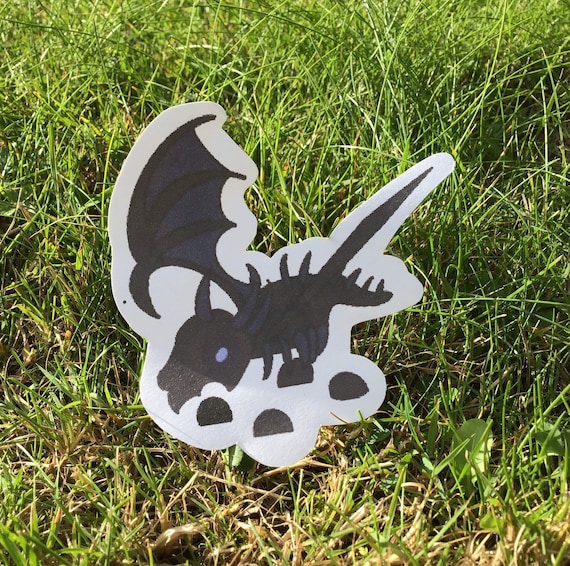 Roblox Adopt Me Shadow Dragon Sticker Choose Matt Or Glossy Etsy - roblox patch etsy