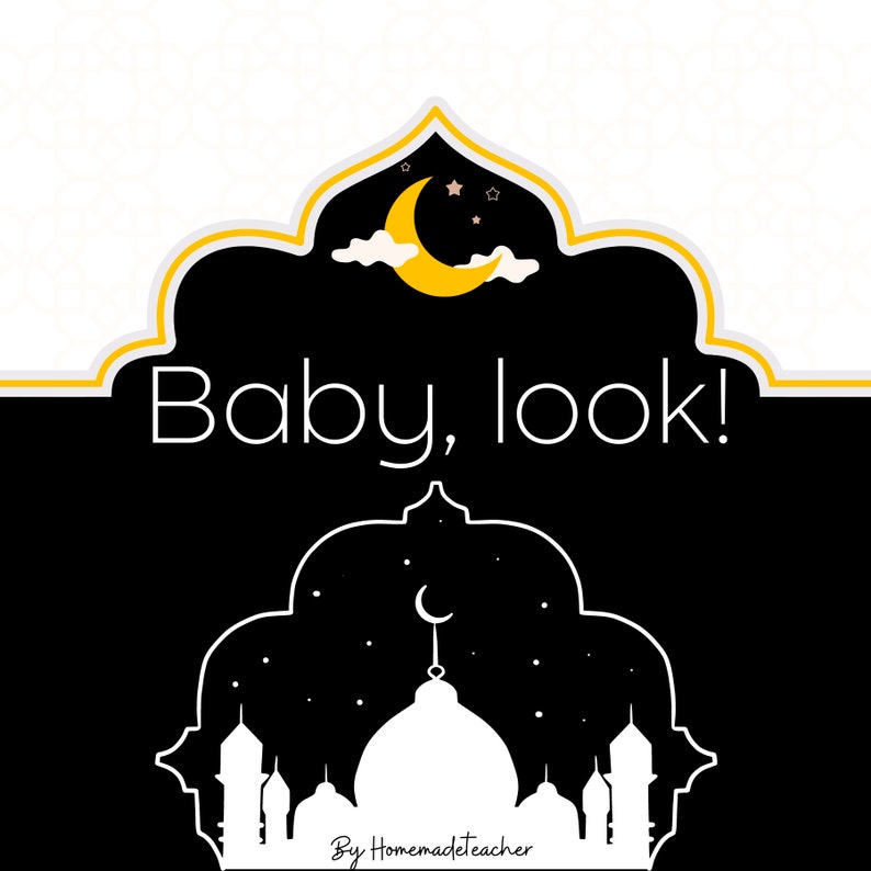High Contrast Islamic Prints for Babies and Children Baby Board Book