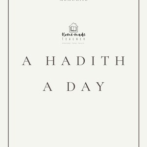 A hadith a day, Islamic copywork.