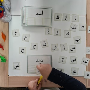 Arabisches Alphabet Buchstabenformkarten, Qaida-Niveau