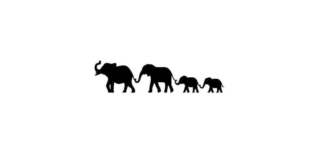 Elephant Family Vinyl Decal, Car Decal Elephant Decals Etsy