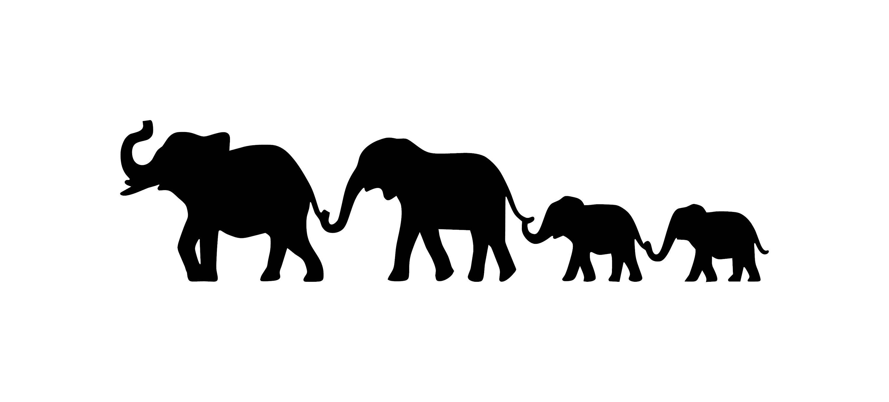 Elephant Family Vinyl Decal, Car Decal Elephant Decals Etsy