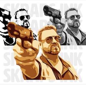 ビッグ・リボウスキ ウォルター・マーク・イット・ゼロ SVG | PNG | EPS インスタントデジタルダウンロード