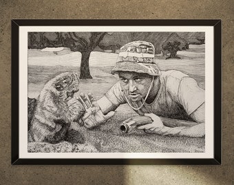 Bill Murray Carl Spackler Caddyshack Illustration Print