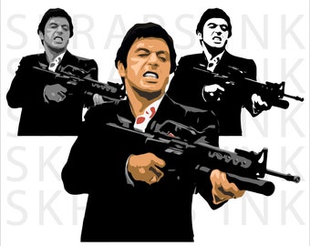 Tony Montana SVG | PNG | Download digital instantâneo por IA