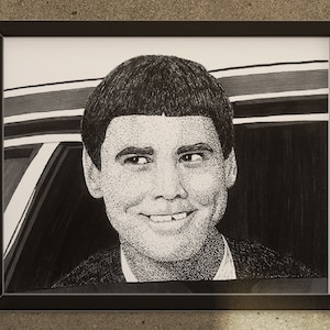 Jim Carrey Dumb and Dumber Loyd Illustration Print