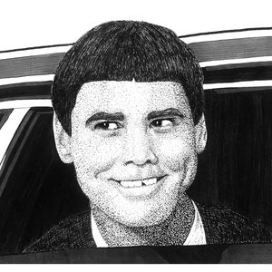 PRINTABLE Jim Carrey Dumb and Dumber Digital Illustration Download Files