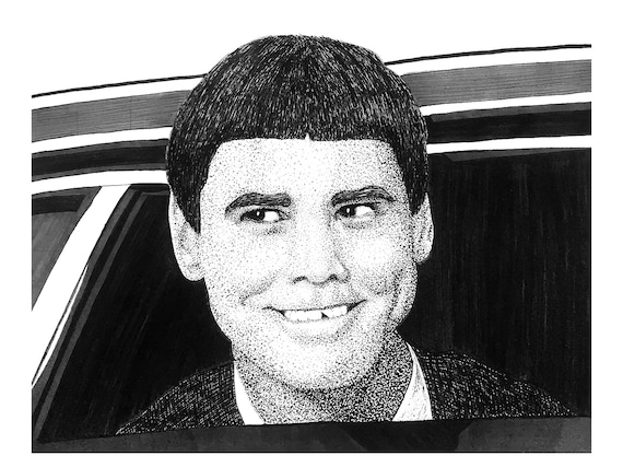 PRINTABLE Jim Carrey Dumb and Dumber Digital Illustration | Etsy