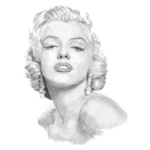 PRINTABLE Marilyn Digital Illustration Download File