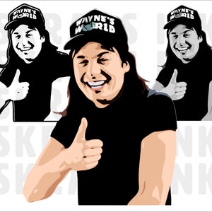 Wayne&#39;s World-SVG | PNG | AI: directe digitale download