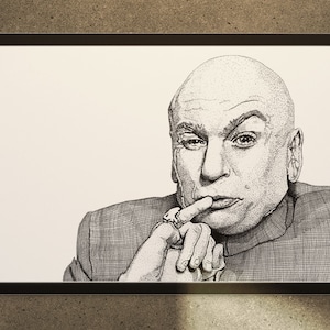 Dr. Evil Austin Powers Digital Illustration Print