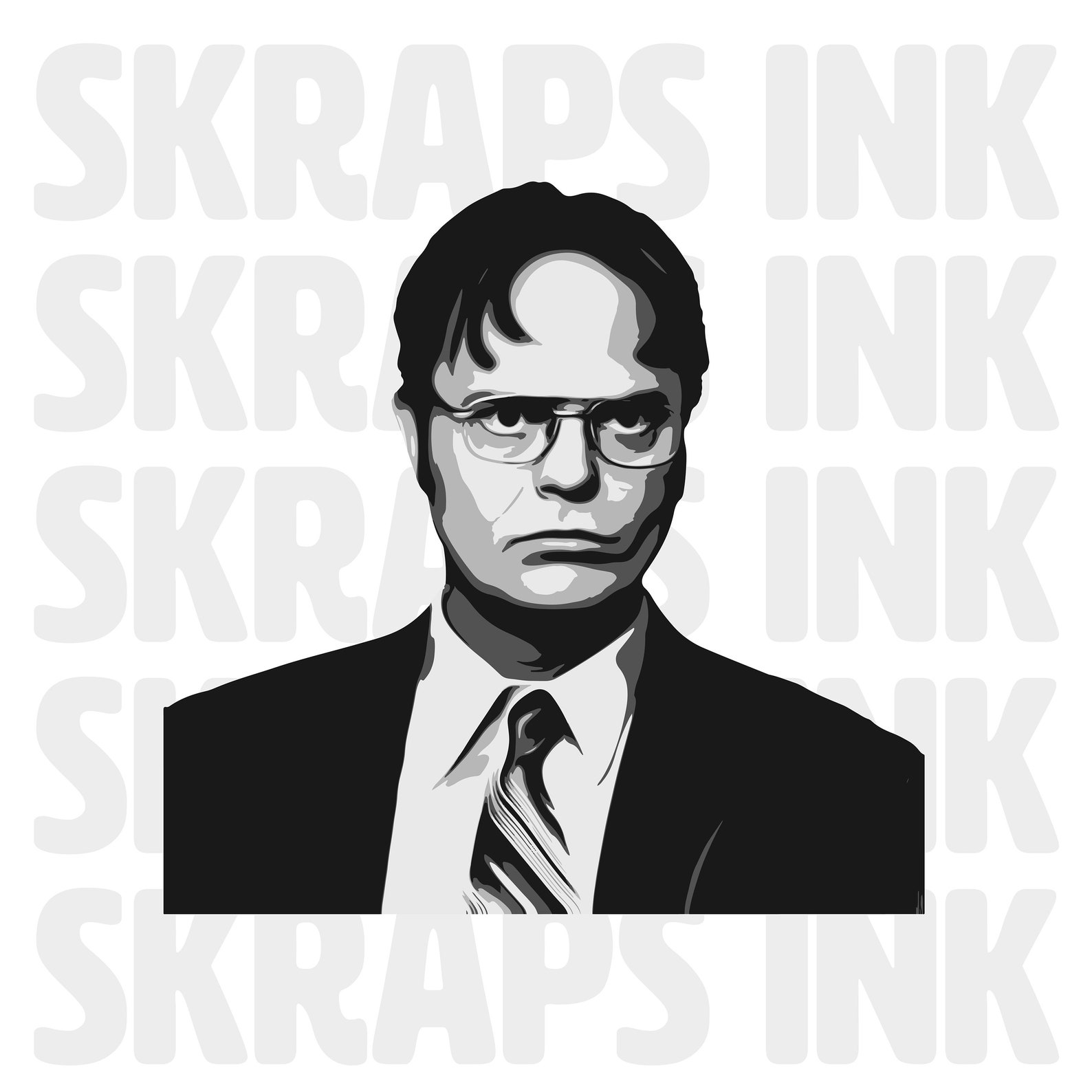Dwight Vector Dwight Schrute the Office SVG | PNG | AI Instant Digital Download ...
