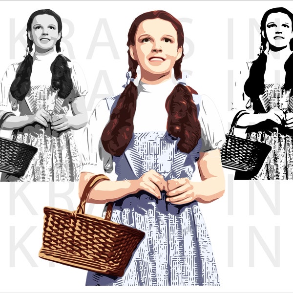 Dorothy Wizard of Oz SVG | PNG | AI Instant Download Files