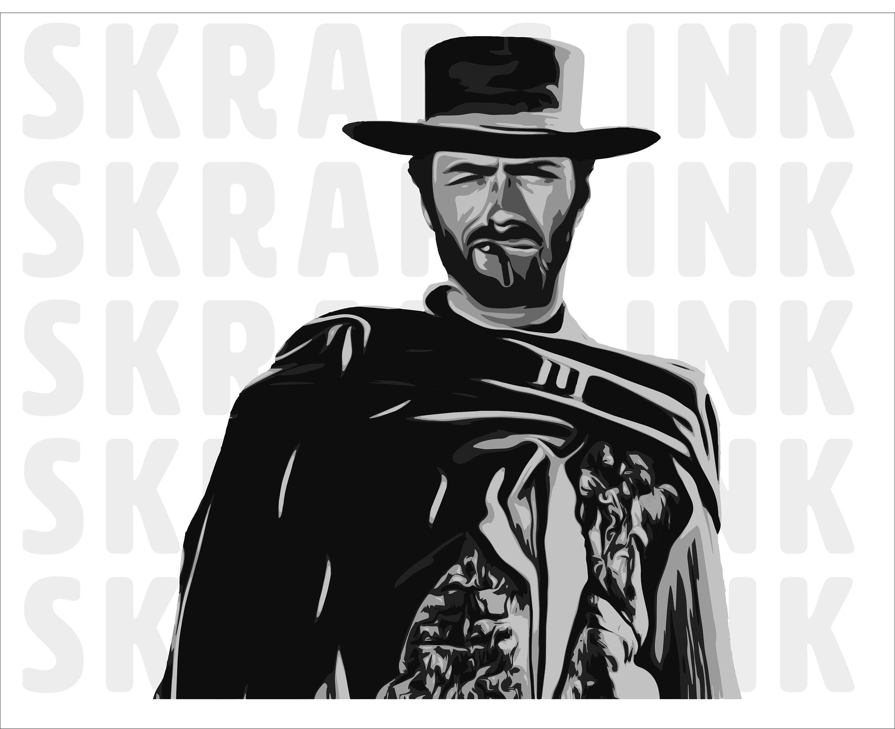 Clint Eastwood: El hombre sin nombre (SVG/PNG/AI) Descarga instantánea -  Etsy México, image size:3000x2443