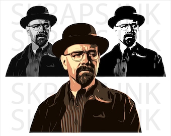 Walter White SVG | PNG | AI Instant Digital Download