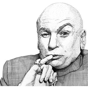 PRINTABLE Dr Evil Austin Powers Digital Illustration Download File