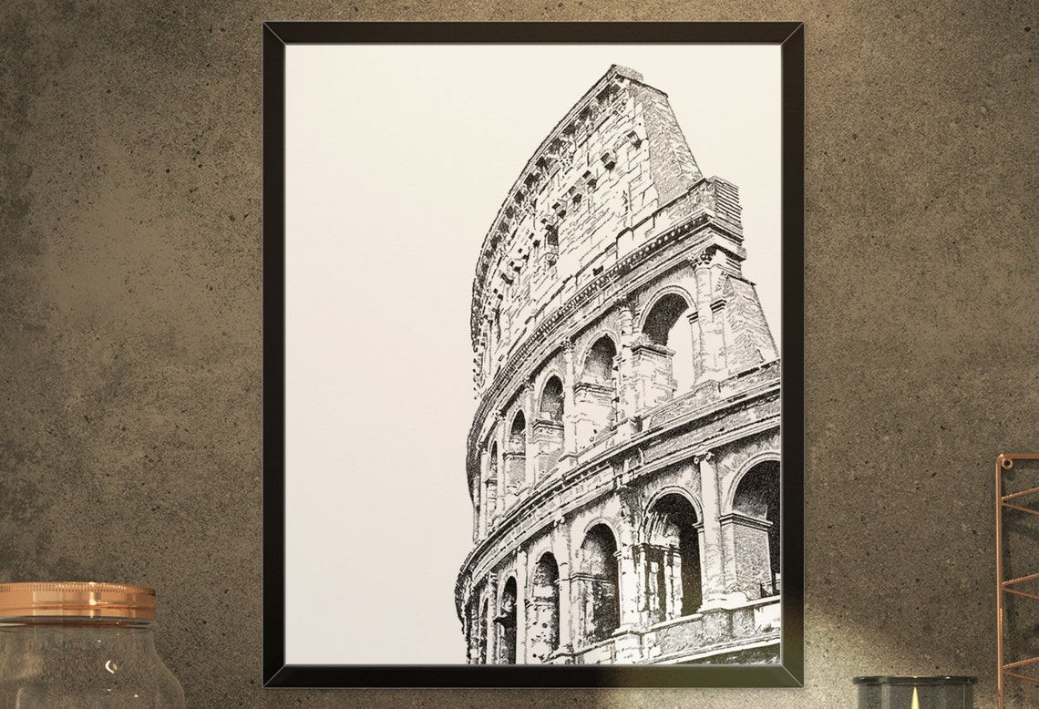 Roman Coliseum Italy Wall Art Print - Etsy