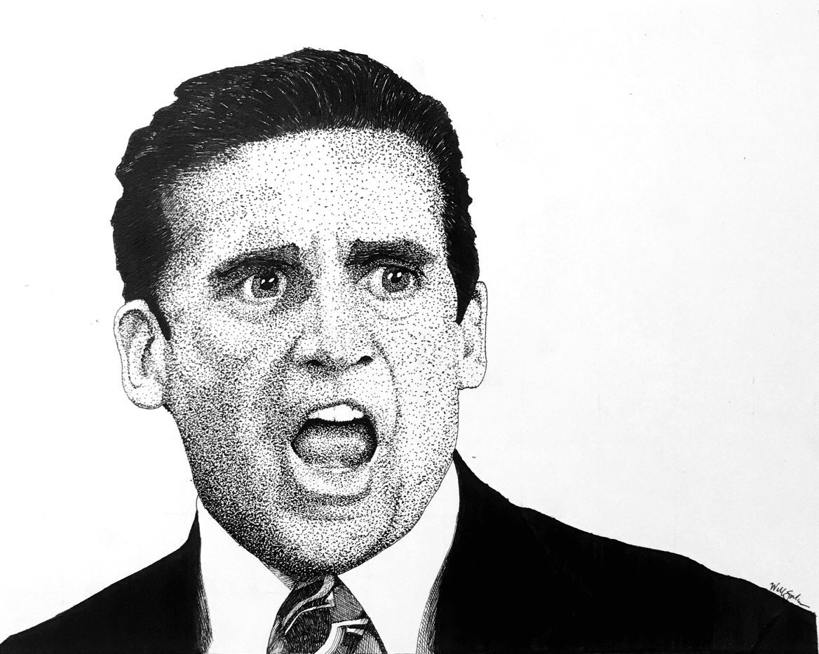 Original The Office/Michael Scott Drawing Etsy