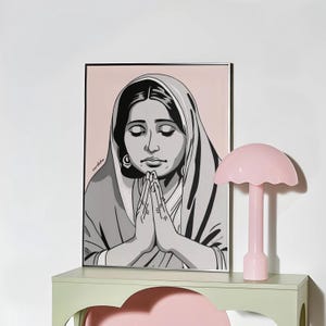 Namaste Pranaam Print | Indian Graphic Typography | Spiritual Wall Art | Indian Home Decor | Hallway Living Bedroom Print