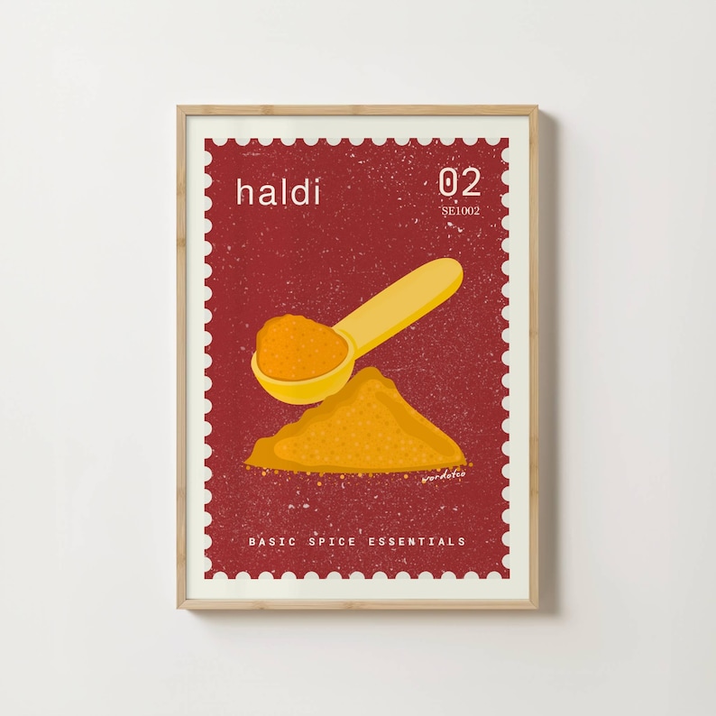 Haldi Powder Sticker Graphics Haldi Tumeric Masala Indian Spices Print | Indian Graphic Typography ...