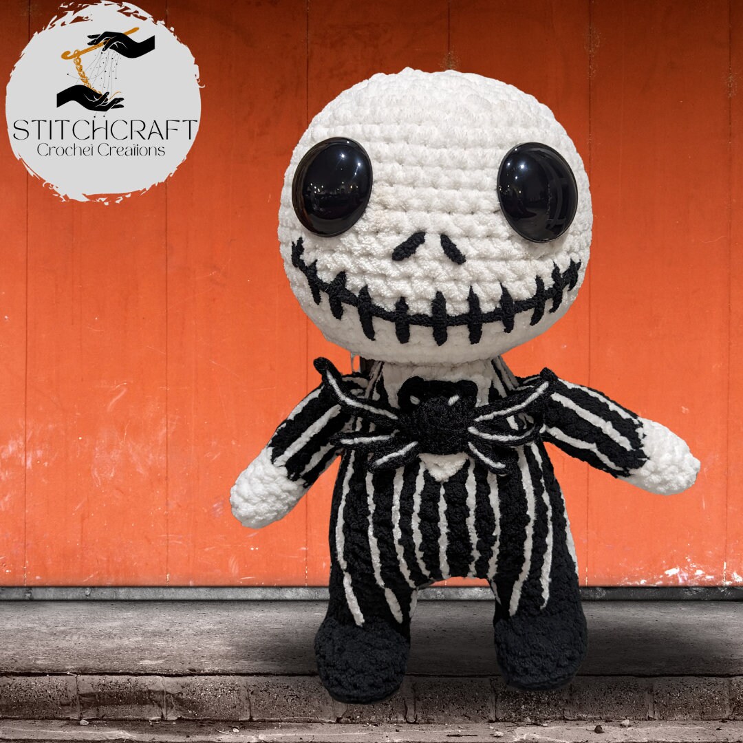 Skeleton Halloween Crochet Plushie Horror Movie Doll Spooky Stuffie