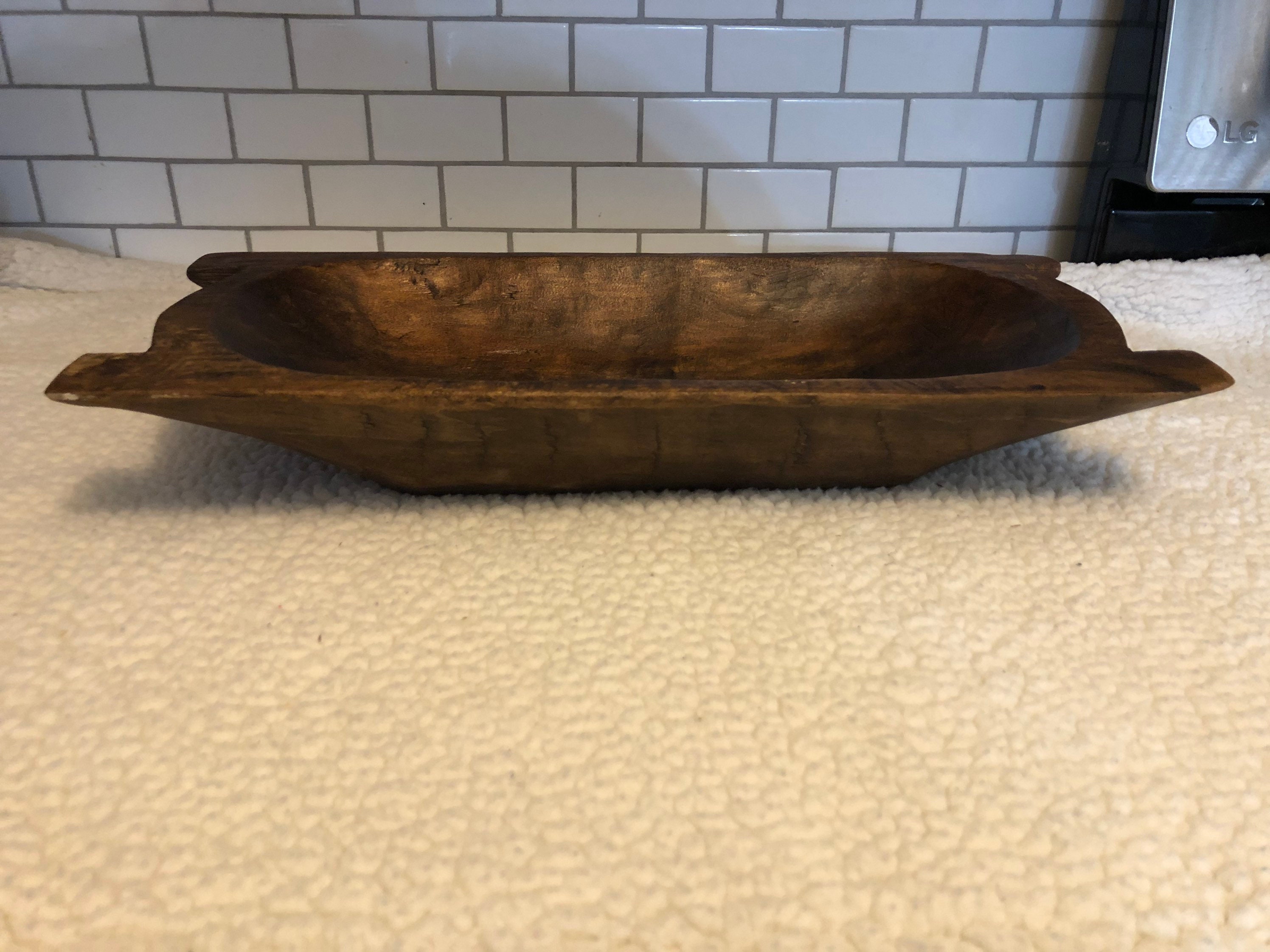 Hand Carved Rustic Extra Large Dough Bowl/large Bowl/trencher Etsy